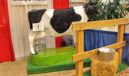 Trade Show Milking Cow Booth